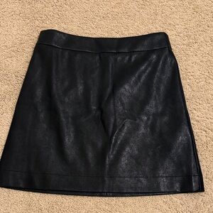 J. Crew Black Faux leather Mini Skirt